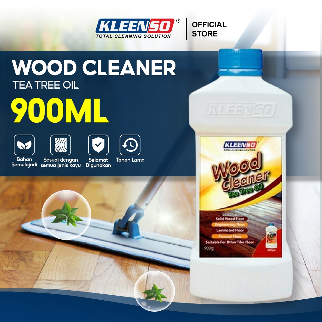 KLEENSO Wood Floor Cleaner Tea Tree Oil 900ml pH Neutral Pembersih ...