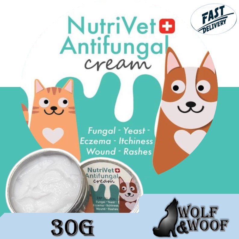 NutriVet Anti-Fungal Cream 30g for Cats & Dogs (Luka Fungus Bacteria ...