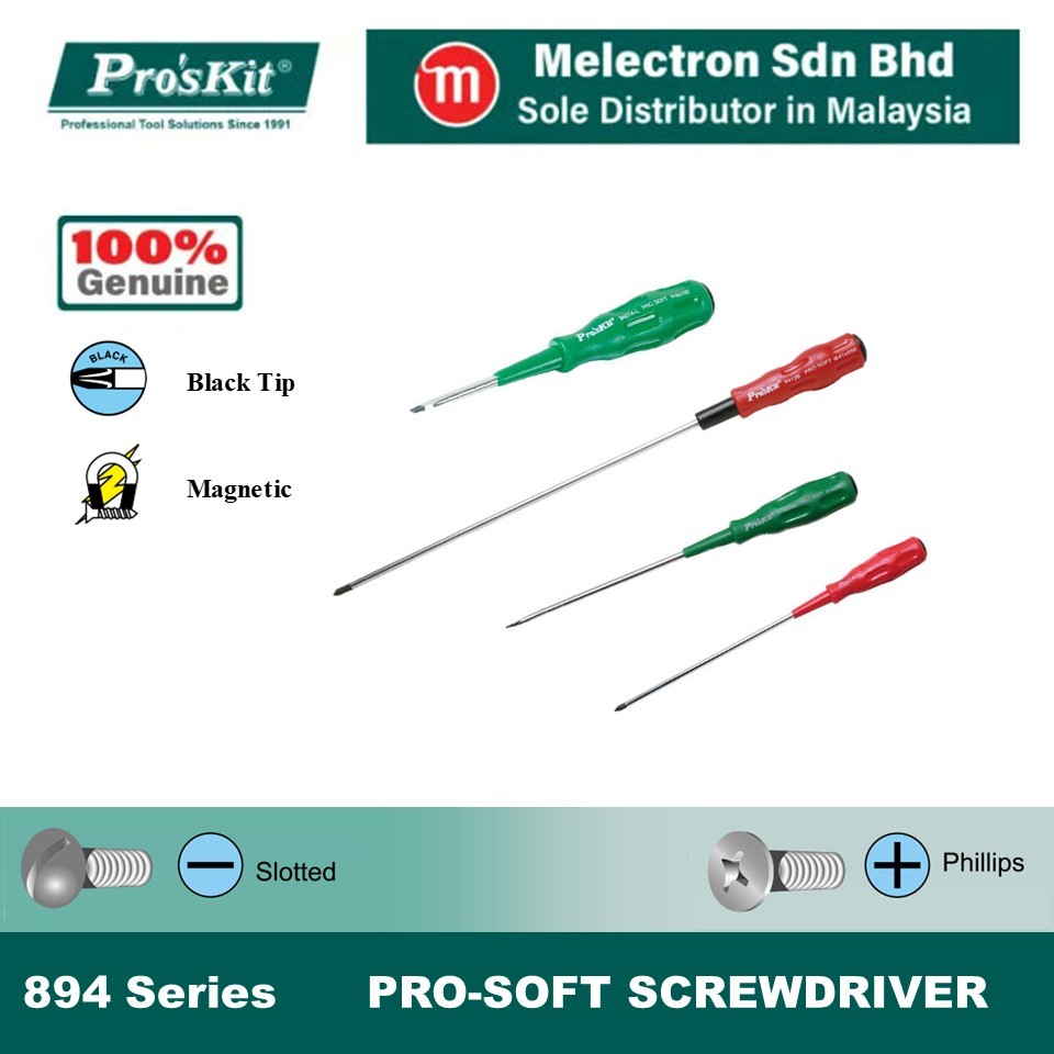 Pro'sKit 894 Series Pro-Soft Screwdriver | Shopee Malaysia