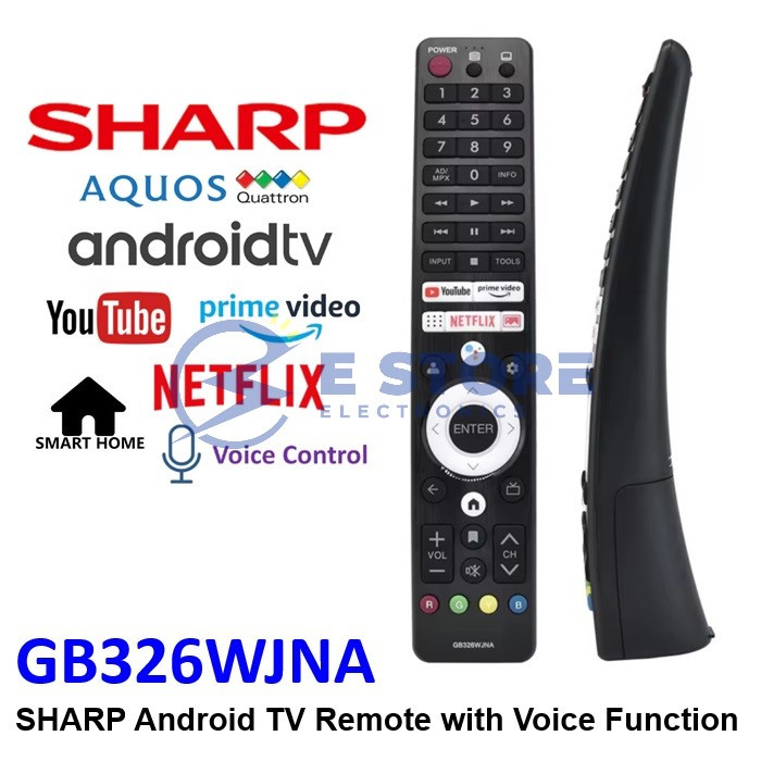 SHARP Android Smart TV Remote GB326WJNA with Voice Function | Shopee ...