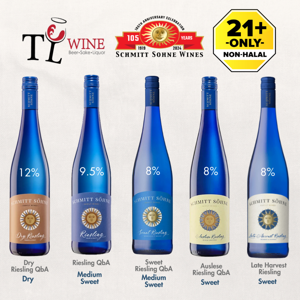 Schmitt Sohne Riesling (Dry/ Sweet/ Auslese) 750ml Wine Alc: 8%-12% ...