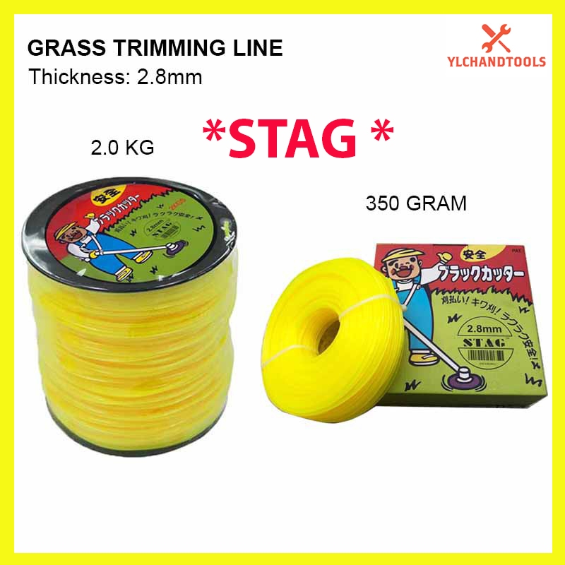 *STAG* / ACTIV Trimmer Line Grass String Yellow 2.8mm / Tali Mesin ...