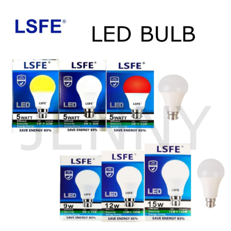 LSFE LED BULB MODEL A50/A60/A65/A70 SHAPE B22 COLOUR BULB | Shopee Malaysia