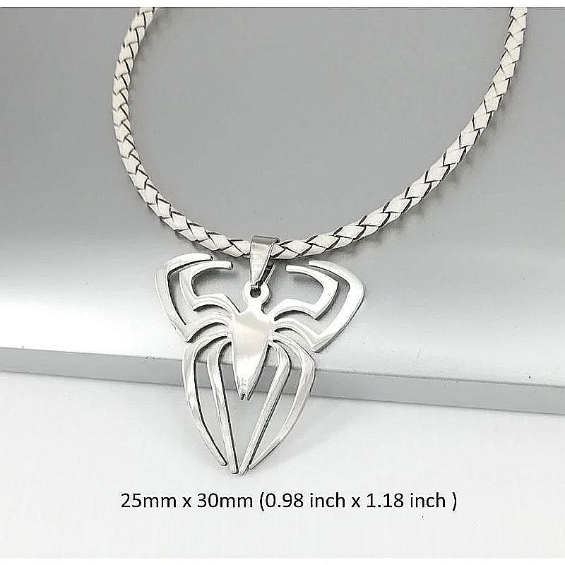 Silver Chrome Stainless Steel Spiderman Spider Pendant Womens Mens Boys ...