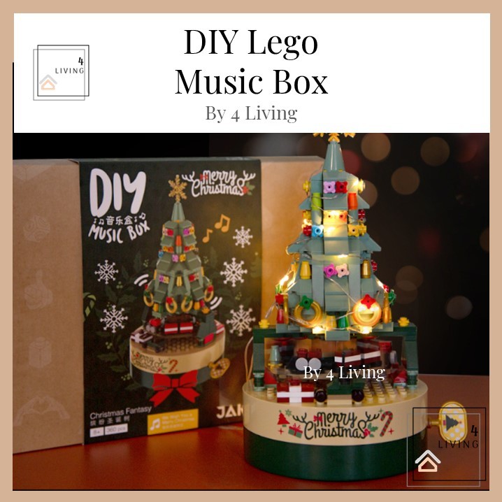 Xmas Music Box Christmas Gift Nano Block Music Box DIY Gift Hadiah ...