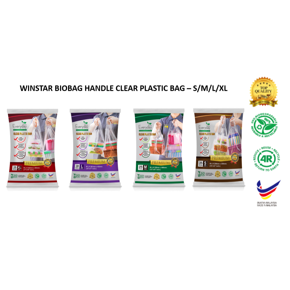 Winstar LDPE Oxo Bio Transparent Clear Plastic Singlet Bag / Beg ...