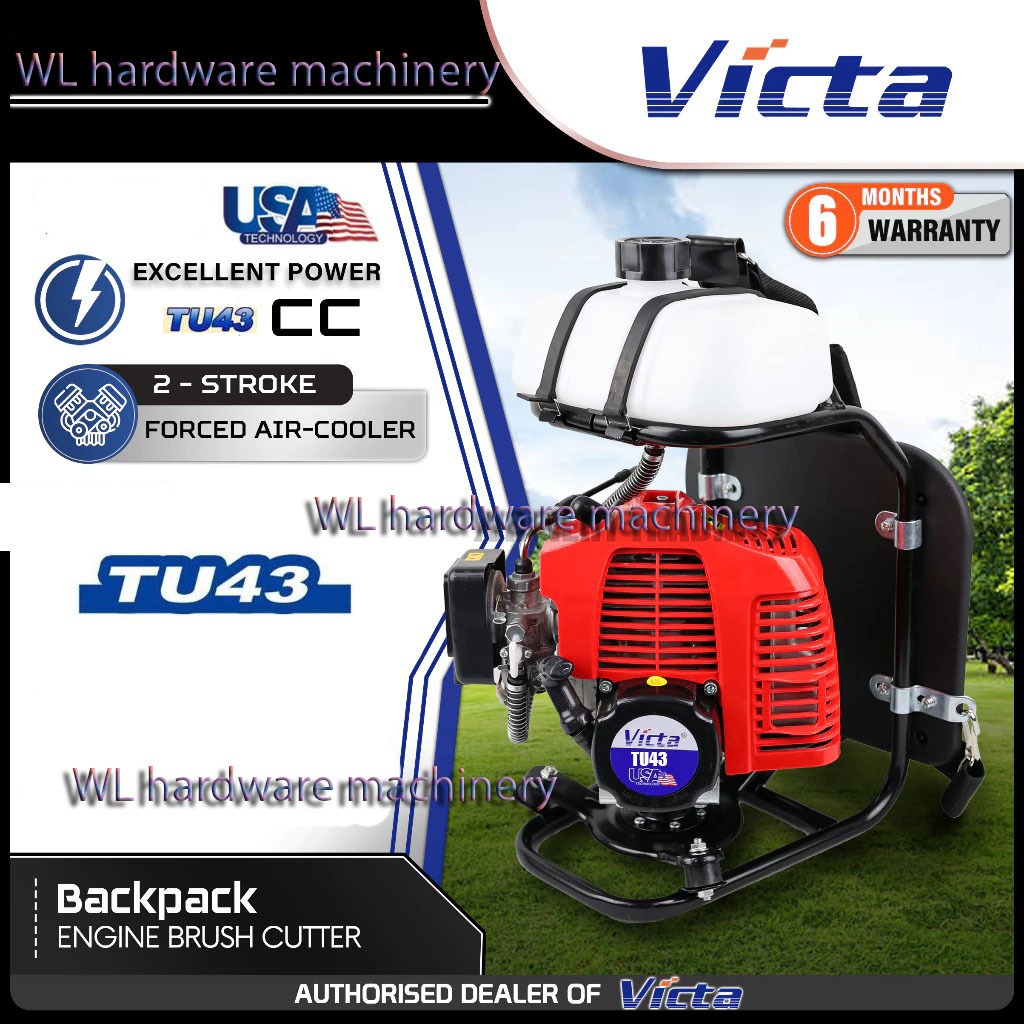VICTA TU43 Brush Cutter 43cc Powerful Heavy Duty Engine Mesin Rumput ...