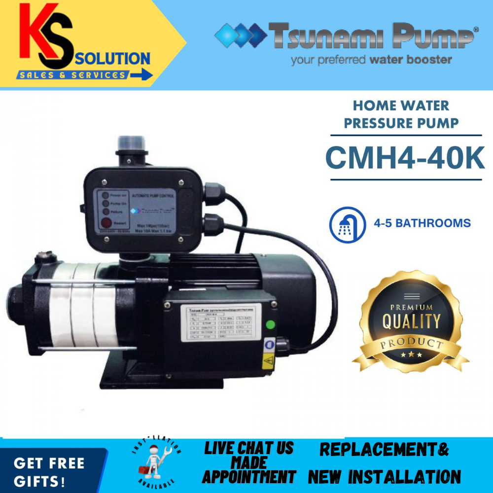 Tsunami CMH4-40K 1HP Water Pump Automatic Home Living Automatic Water ...