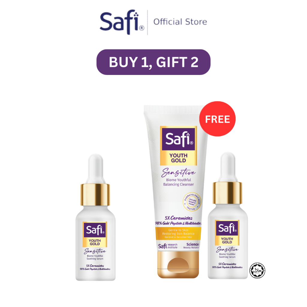 [Buy1Free2] SAFI Youth Gold Sensitive Skin Barrier Repair Light Serum ...