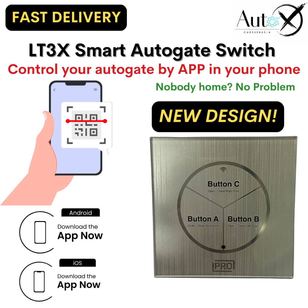 🇲🇾 LT3X Smart Autogate Switch | Wi-Fi APP control | Shopee Malaysia