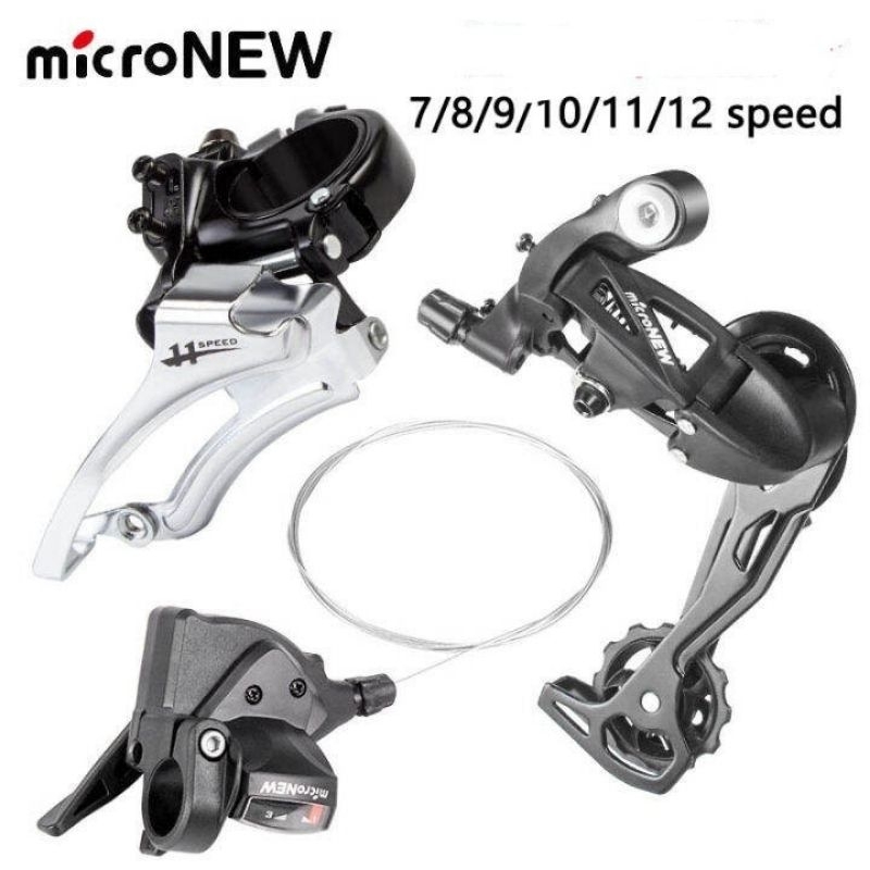 MicroNew Bicycle Shifter 3x7/8/9/10/11/12 All Speed Trigger Rapidfire ...