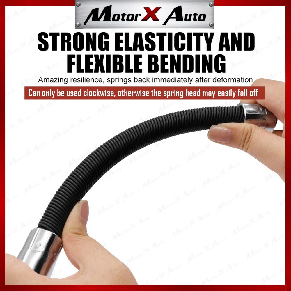 1/2 Electric Socket Wrench Spring Extension Rod Universal Flexible ...