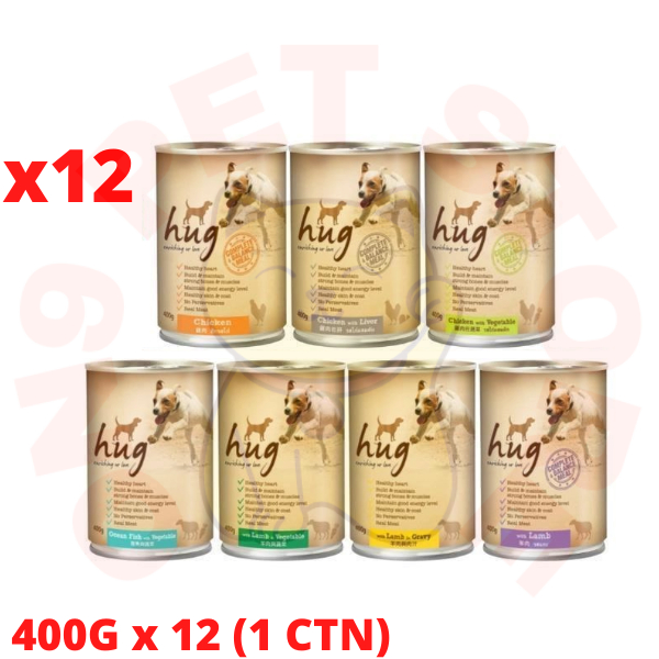 Hug Dog Can Food 400G x 12 Cans Wet Dog Food | Shopee Malaysia