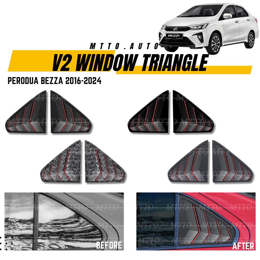 MTTO Perodua Bezza 2016-2024 Exterior Car V2 Design Rear Window ...