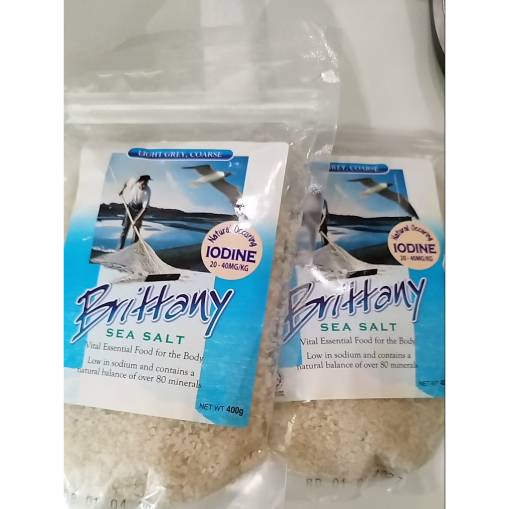 Brittany Sea Salt Fine 200g / Coarse 400g Unrefined Halal Certified ...