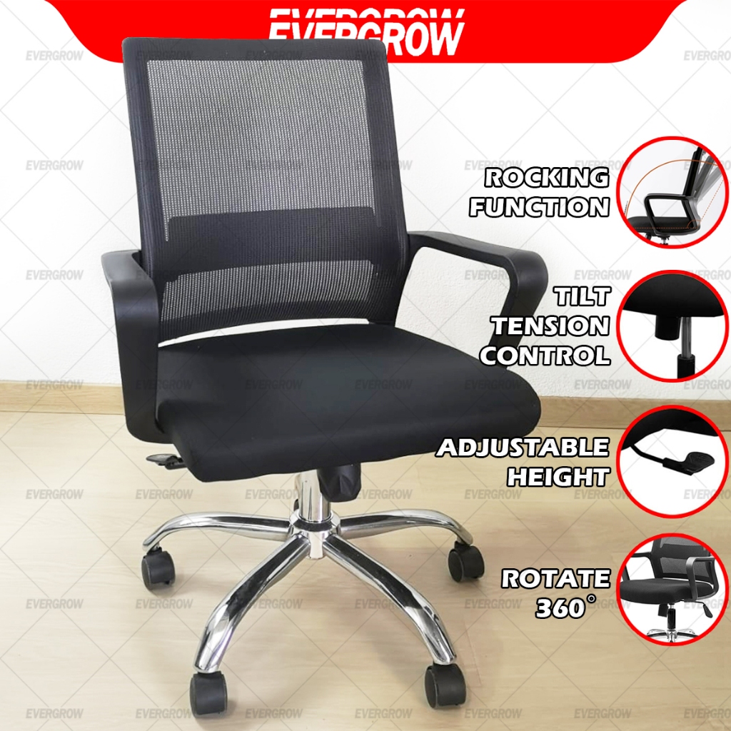 Executive Chair Homez Mesh Office Chair Kerusi Pejabat Black