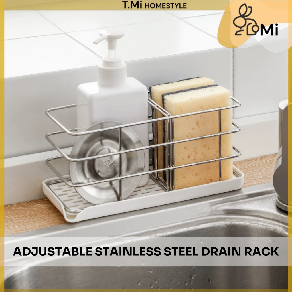 TMi Rack Stainless Steel Kitchen Sponge Holder Drying Sponge Tray Drain ...