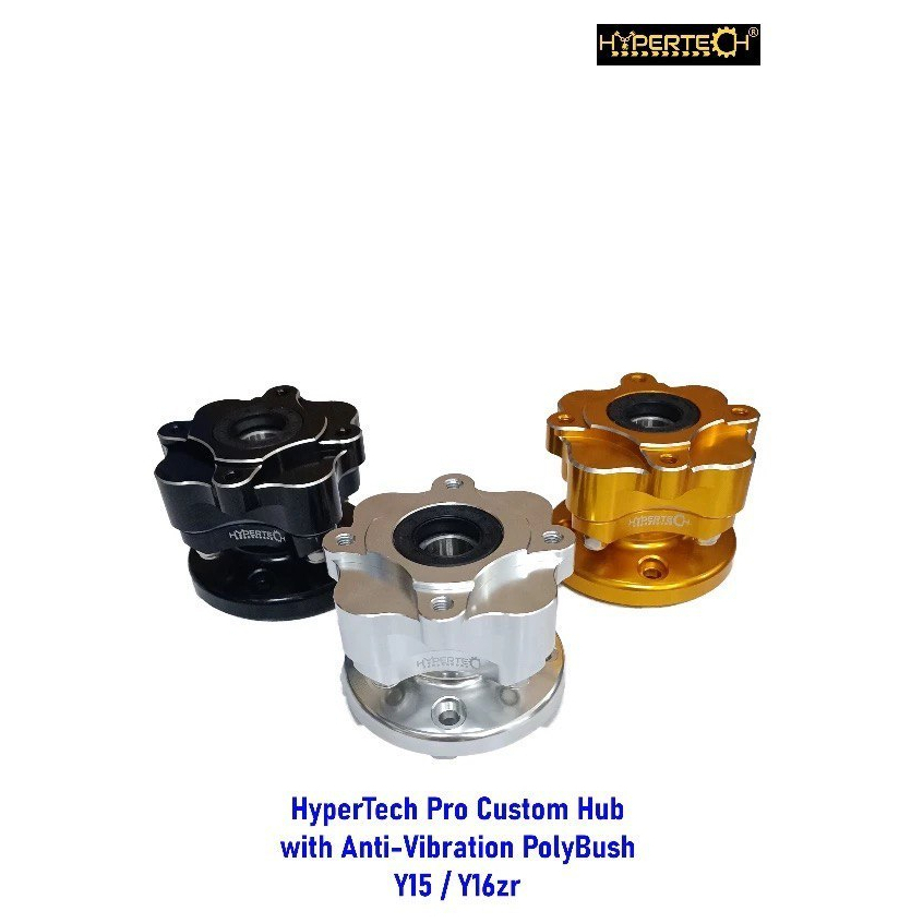 HYPERTECH PRO-RC CUSTOM OPEN HUB WITH POLY BUSH DAMPER Y15 Y16 SILVER ...