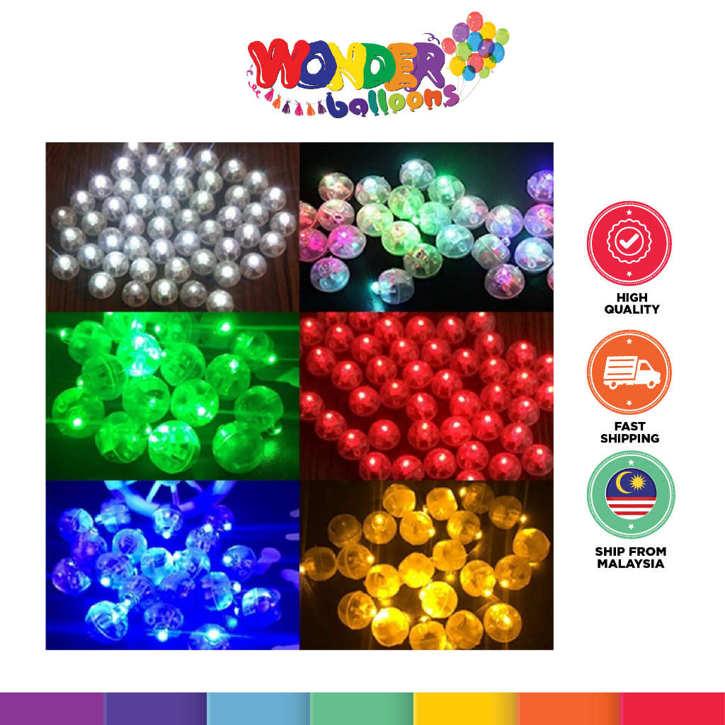 50pcs Round Mini Flash LED Balloon Balls For Paper Lantern Wedding ...