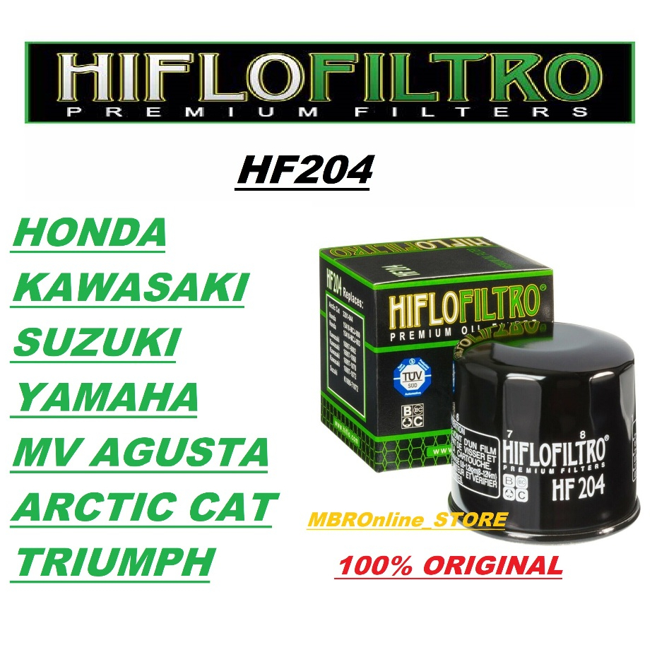 HIFLO FILTRO HF204 OIL FILTER YAMAHA R25 MT25 XJ6 MT07 MT09 R6 R1 HONDA ...