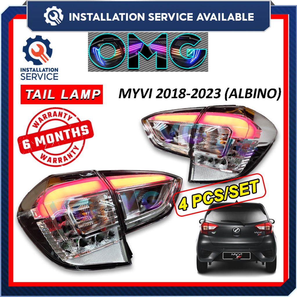 Perodua Myvi GT 2018 - 2023 Tail Lamp V2 Albino White Lampu Belakang ...
