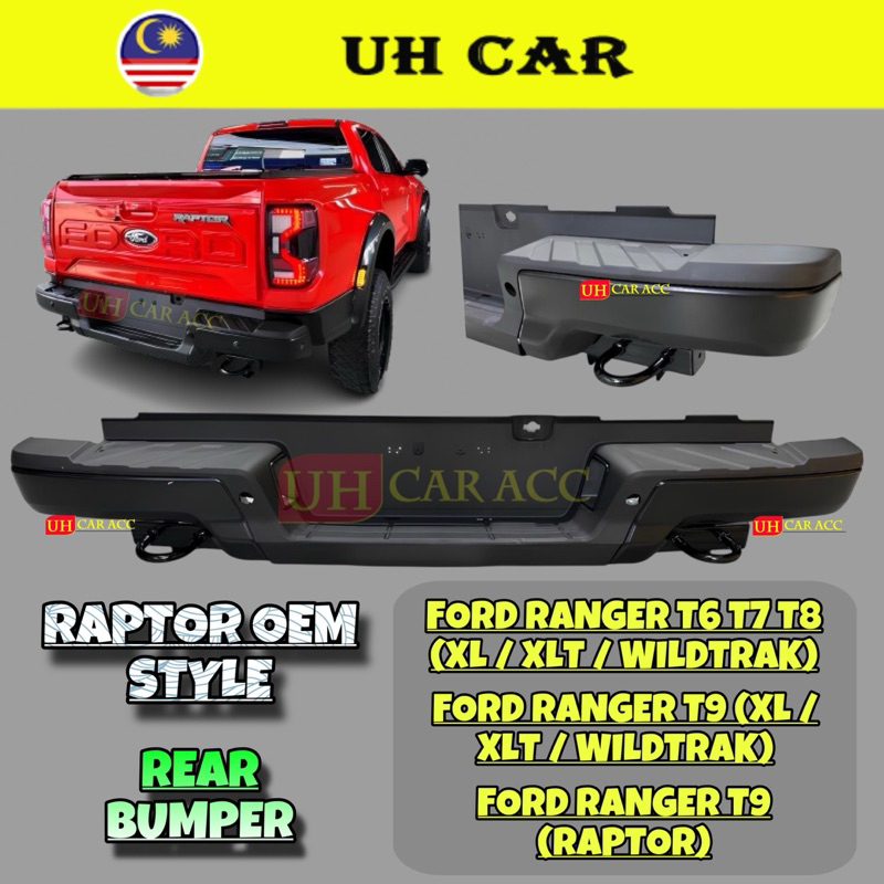 (RAPTOR DESIGN) Ford Ranger T6 T7 T8 T9 Oem Raptor Design Rear Bumper ...