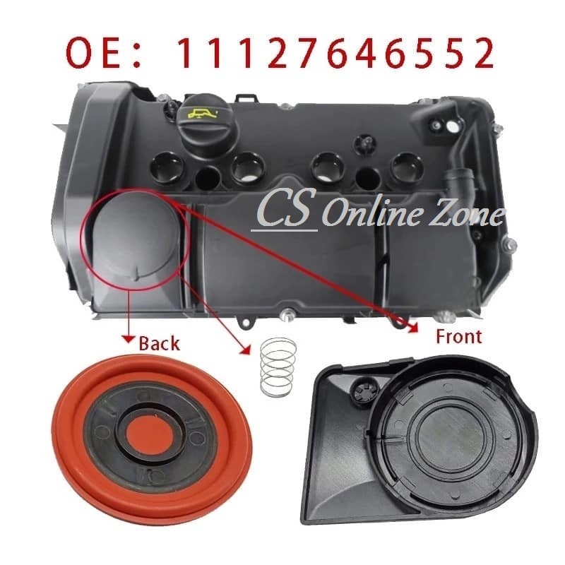 DEMULAX 9675691480 PCV Valve Cover Repair Kit, Diaphragm 78mm