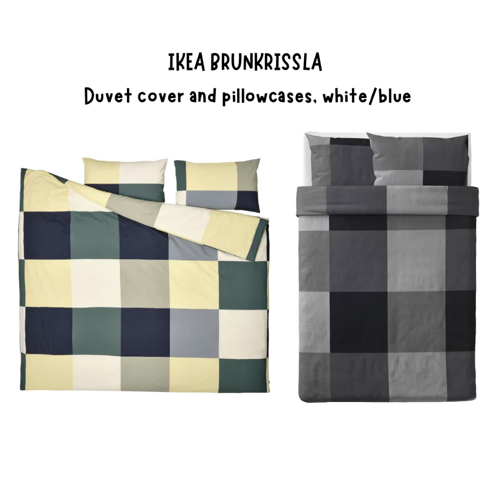 IKEA MYGGLASVINGE Full/Queen Duvet Cover & Pillowcases Set, Multicolor, 80% Cotton / 20% Viscose