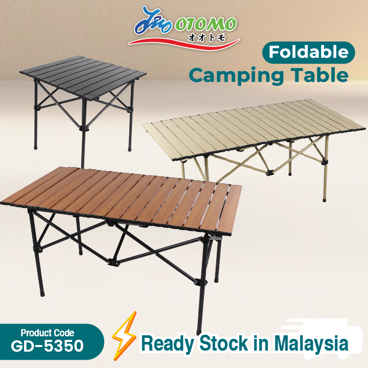 Foldable Camping Table Portable Folding Meja Outdoor Garden Picnic Egg ...