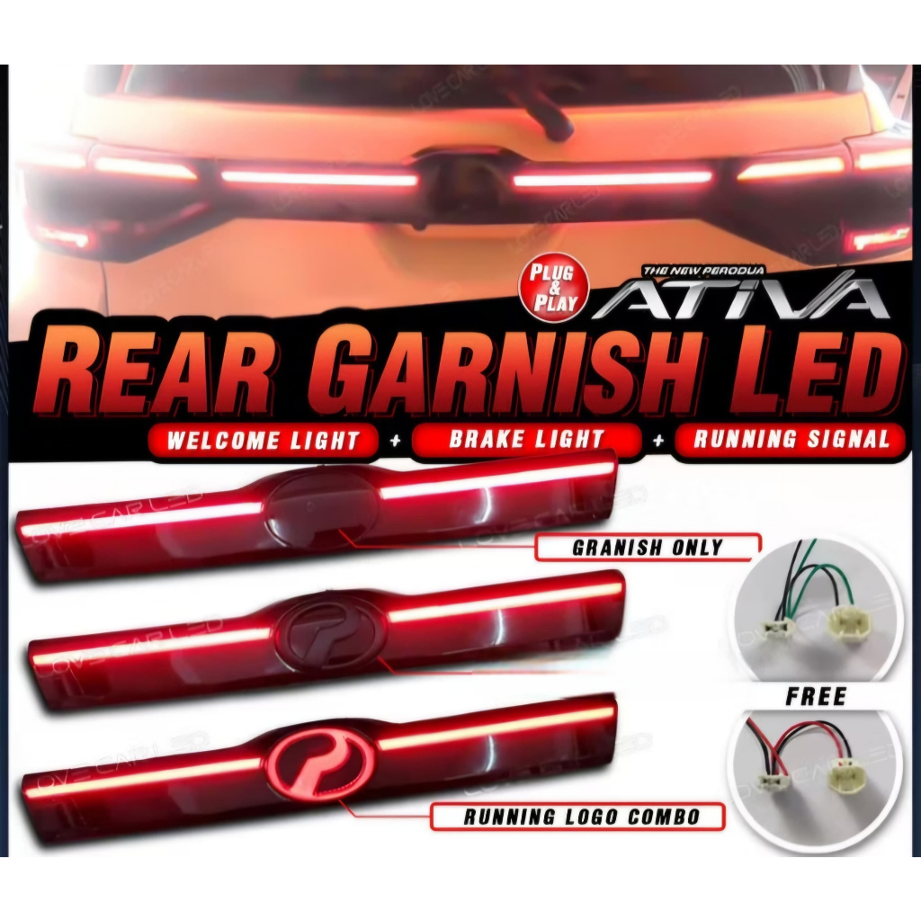 Perodua Ativa Rear Garnish Running LED DRL +Running Signal | Shopee ...