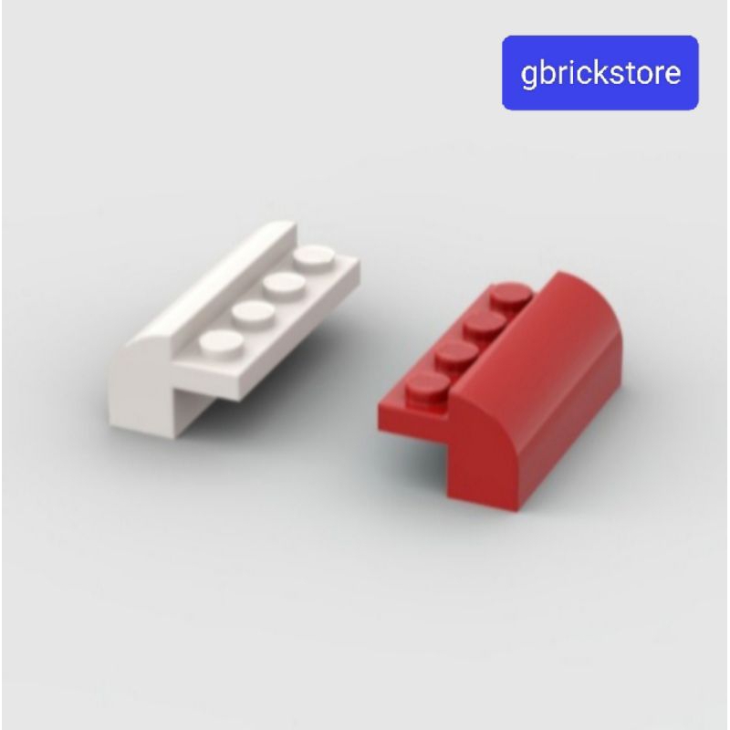 Building blocks 6081【5pcs】curved 2x4x1 1/3 with 4 recessed studs ...