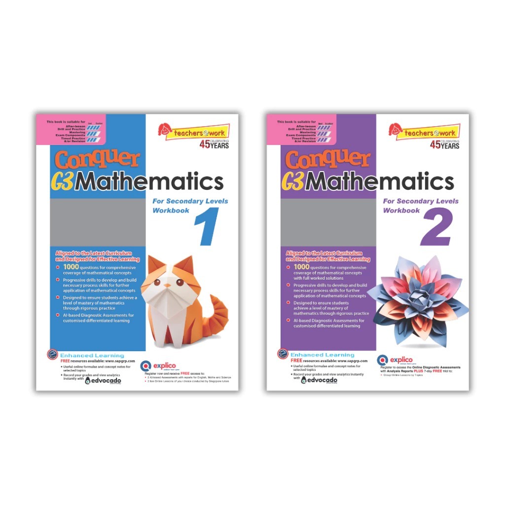 Conquer G3 Mathematics For Secondary Levels Workbook 1 - 2 | Topical ...