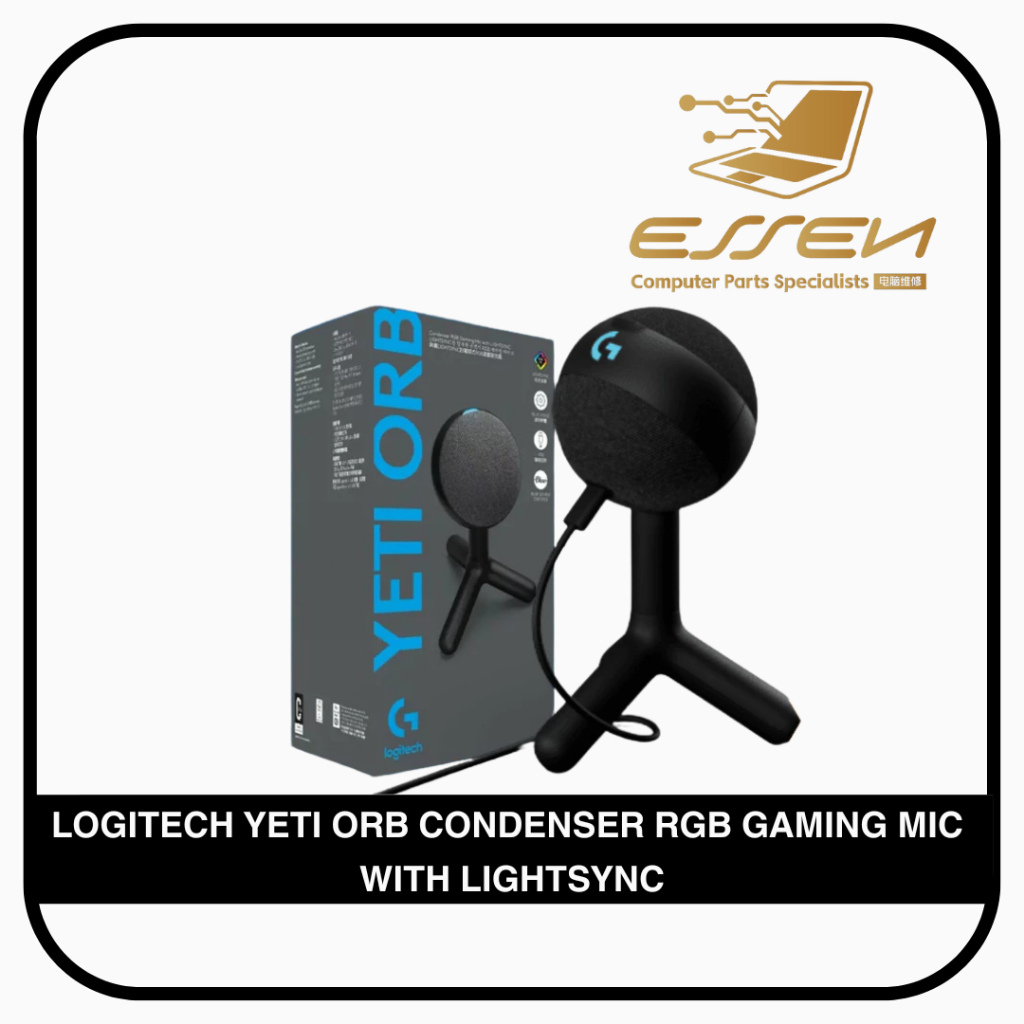 LOGITECH YETI ORB CONDENSER RGB GAMING MIC WITH LIGHTSYNC | Shopee Malaysia