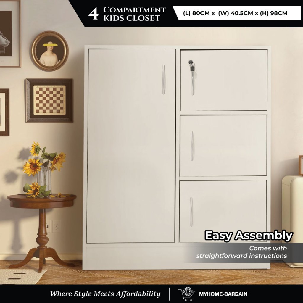 MYHOME | WOODEN KID WARDROBE | MULTIPURPOSE CABINET / CLOSET | JUNIOR ...