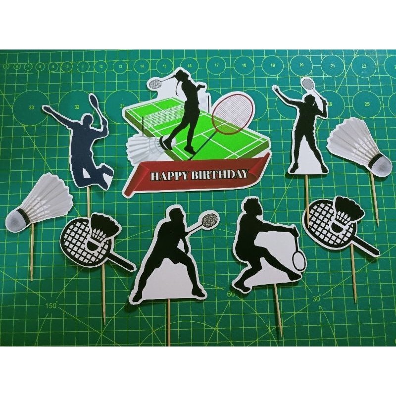 BCT BADMINTON CAKE TOPPER (FREE NAMA) | Shopee Malaysia