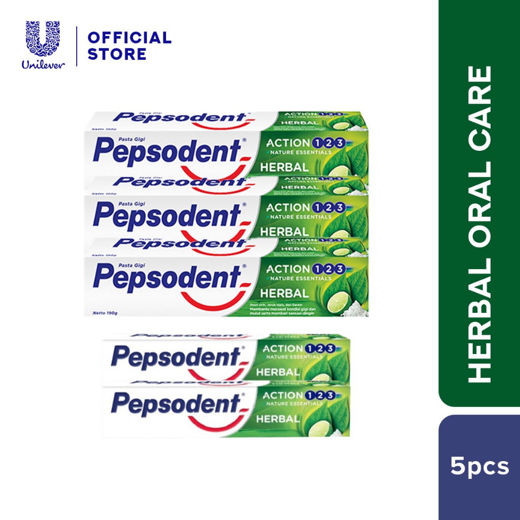 [FREE Mug (Min Spend RM13.90)] Pepsodent Action 123 Herbal Oral Care ...