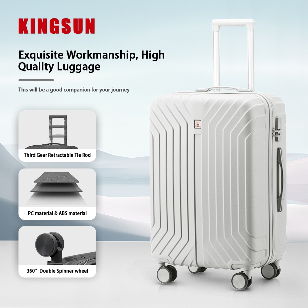Travel Luggage Bag 18/20/24/28 Inch Size ABS+PC Plain Suitcase