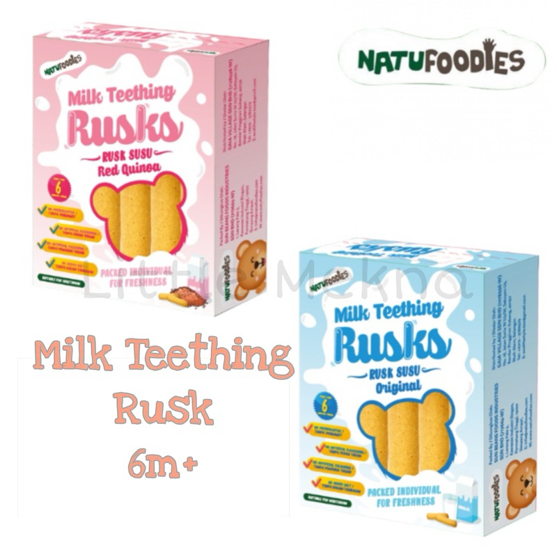 NATUFOODIES Milk Teething Rusk 6m+ | Shopee Malaysia