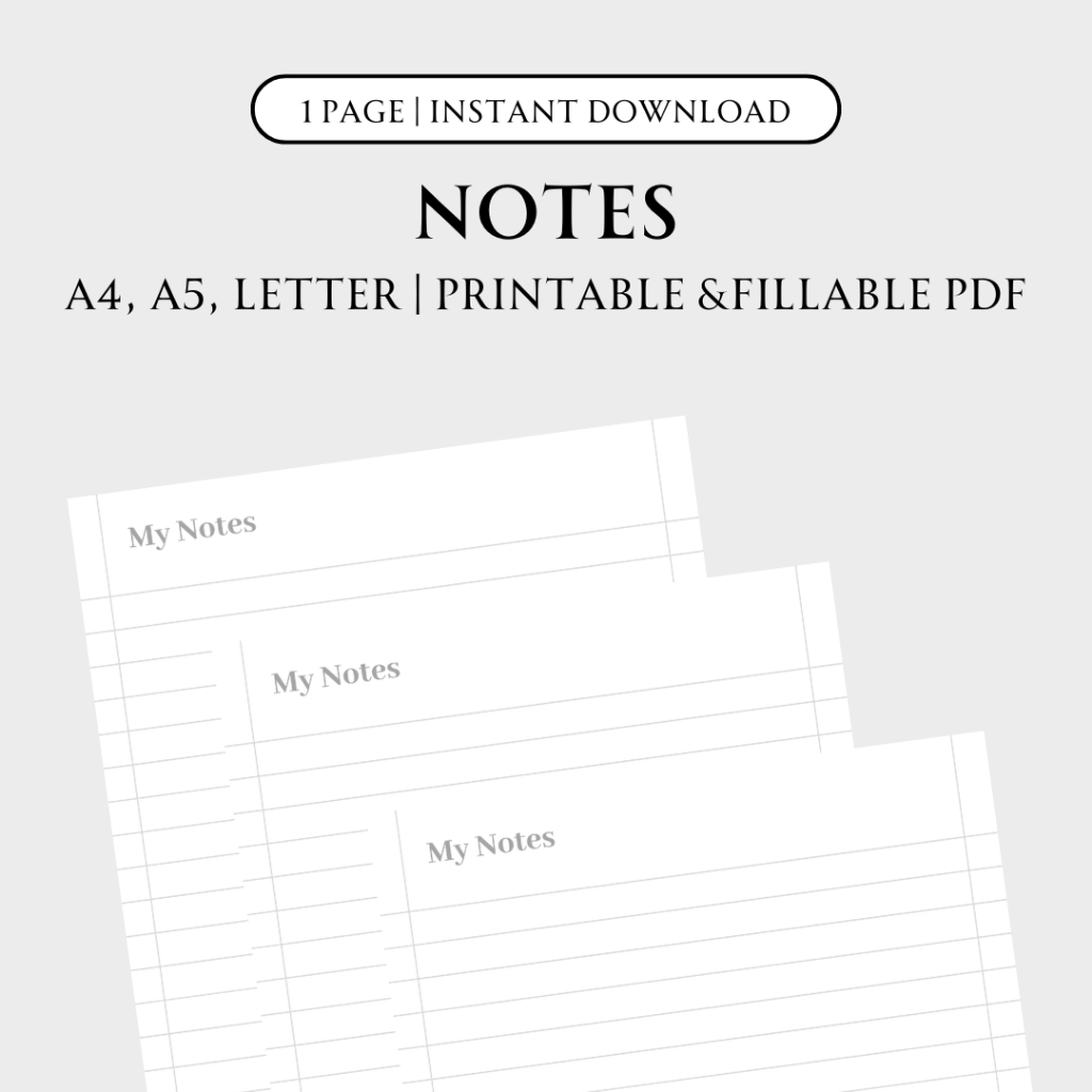 [PDF NOTES] SIMPLE NOTES FOR A4, A5, A6 AND LETTER SIZE PRINT | Shopee ...