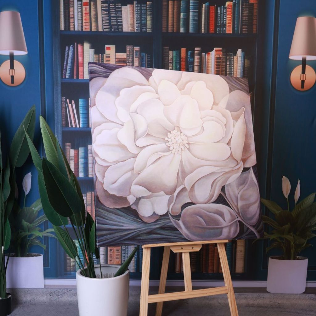 Canvas Printing Frame Floral Blooming Elegant Home Decor Wall ...