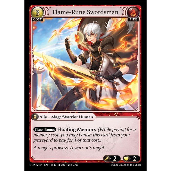 GRAND ARCHIVE Dawn of Ashes DOA Alter Flame-Rune Swordsman DOA Alter ...