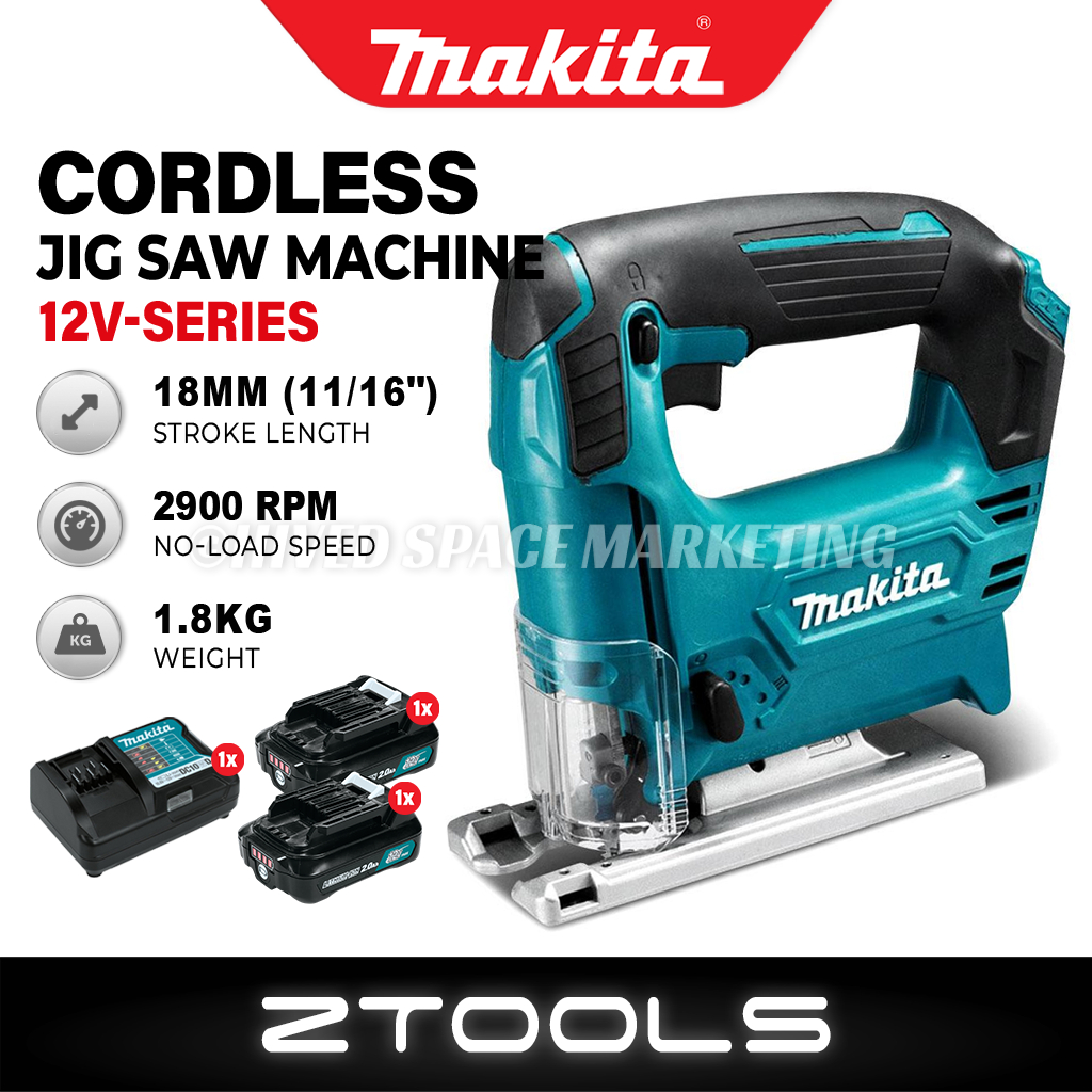 (Japan) Makita 12V Cordless Jig Saw Wood Cutter Bevel Cut Battery ...