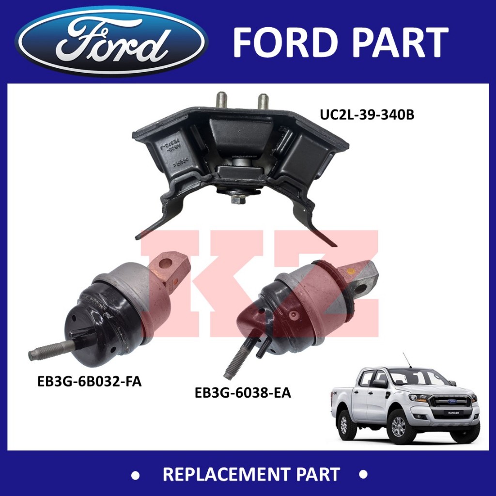 FORD RANGER T7 2.2 / 3.2 2015 - 3 IN 1 SET - ENGINE MOUNTING KIT ...