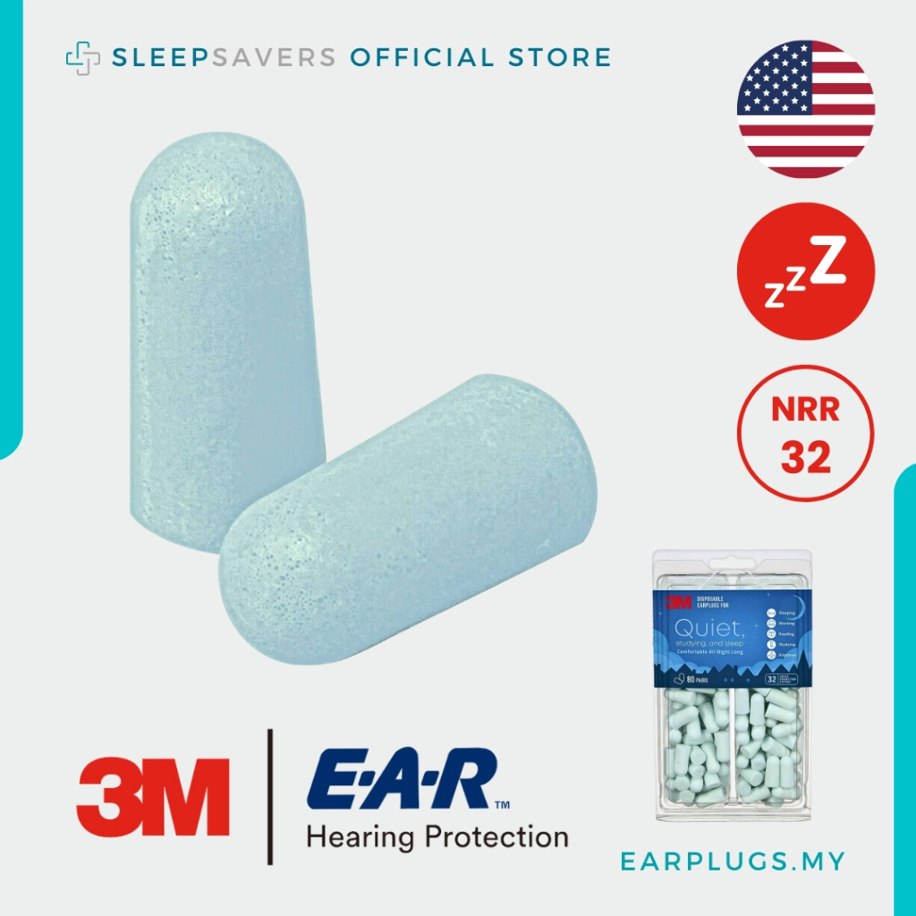 🇺🇸 3M Quiet & Sleep Soft Foam Earplugs, NRR 32 | Ear Plugs Noise Snore ...