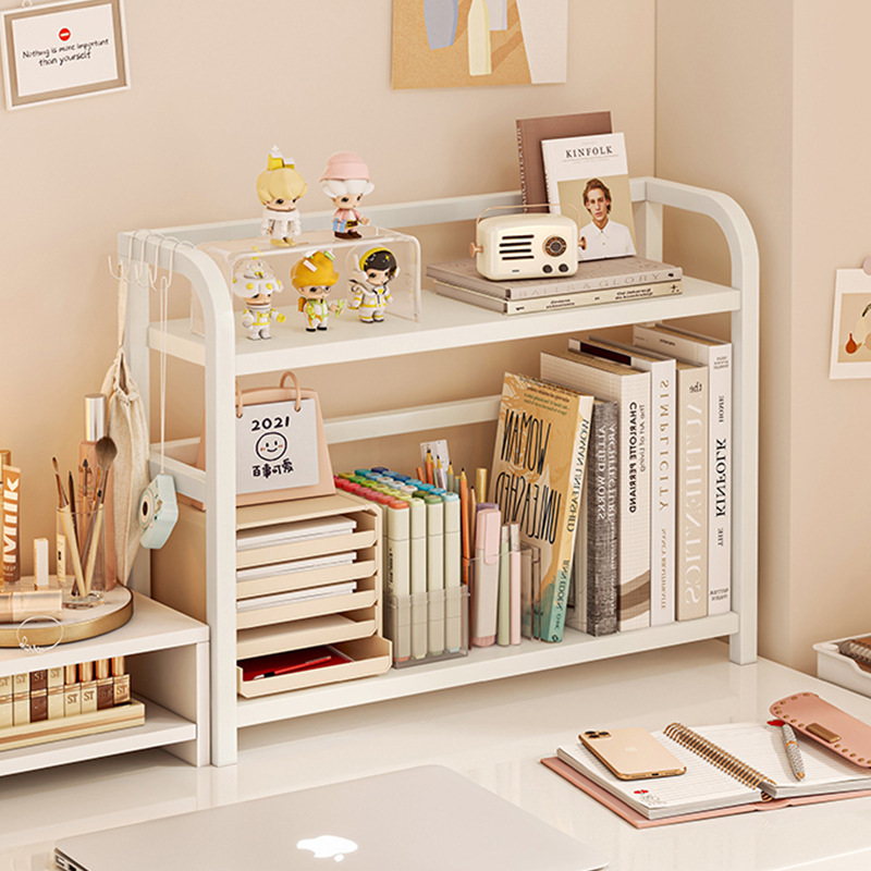 Bookshelf Table Top Desk Storage Rack Table Office Student | Shopee ...