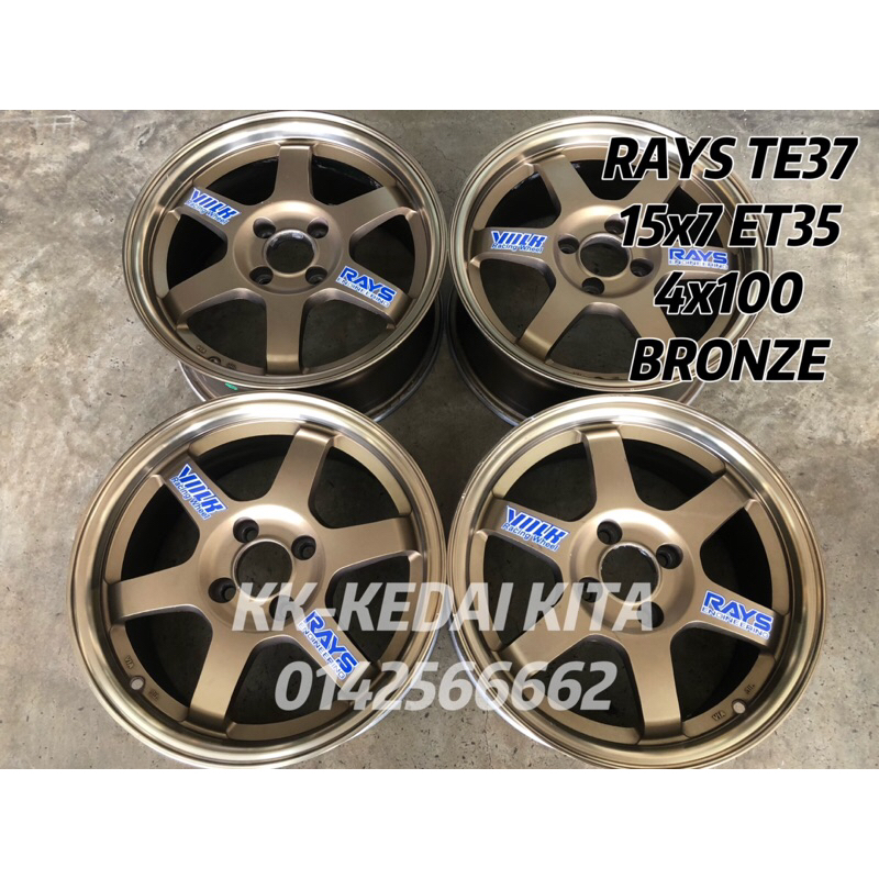 USED RIM RAYS TE37 15 INCHI | Shopee Malaysia