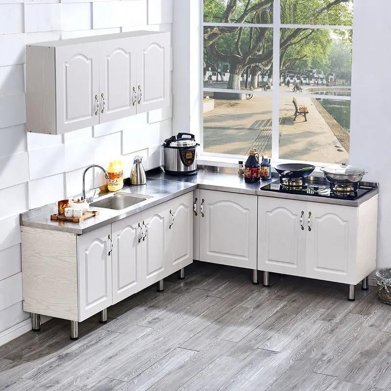 Curated visual reference: Picture Idea: Almari Simple Cabinets Stainless Steel Sink Household Kitchen