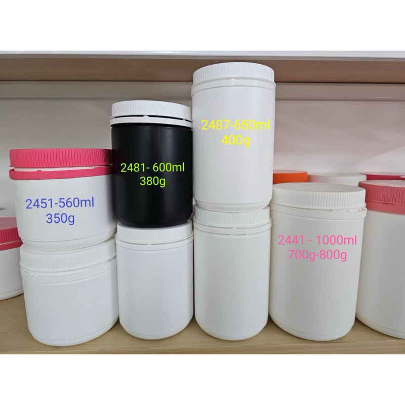 HDPE Bottle Plastic Container with Cap and Stopper Food Grade Botol ...