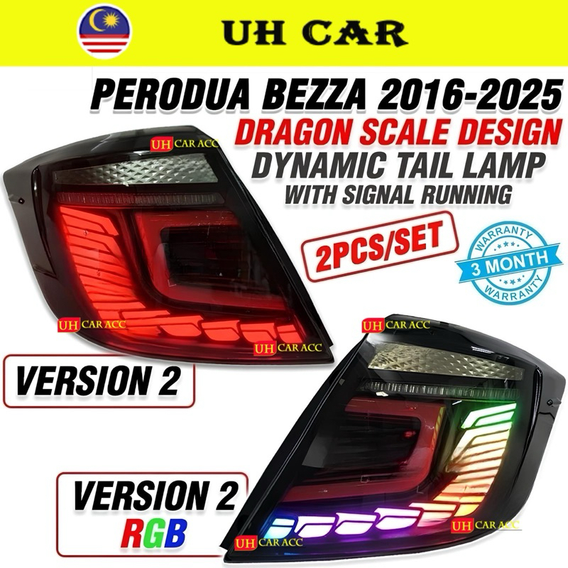 (V2) NORMAL / RGB Perodua Bezza 2016-2024 Dynamic Led Tail Lamp ...