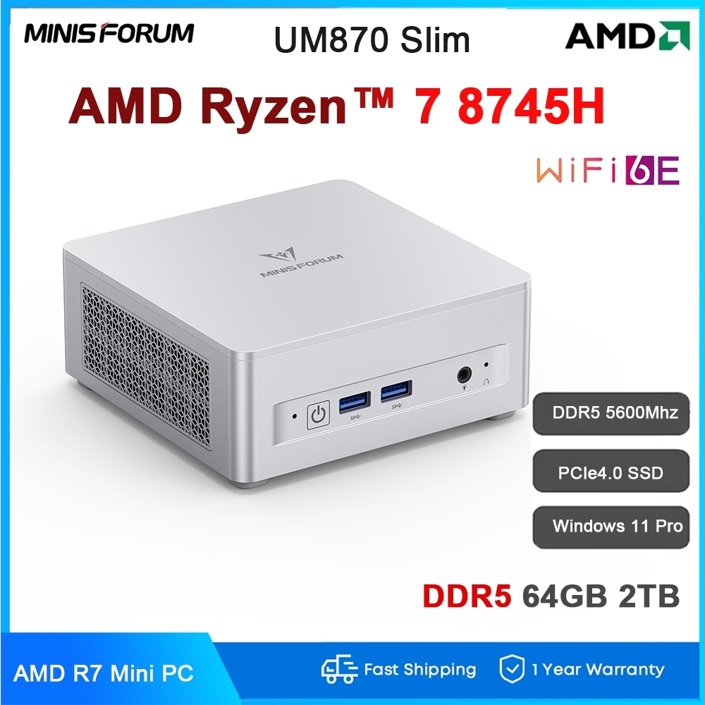 thumbnail image 2 of Msecore Mini PC, Core I9-13900H (hasta 5,4GHz) Con 64GB DDR4 RAM 2TB PCIE4.0 SSD Mini Computadora, HDMI/DisplayPort/USB-C Triple Visualización, 8K, Gigabit Ethernet, WiFi 6e, VESA, Windows 11 Pro 2 of 11